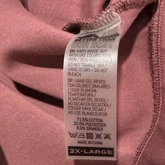 Alphalete Elements Crop Zip Jacket in Mauve 2XL - Picture 2 of 2